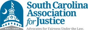 Logo Recognizing Pracht Injury Lawyers, LLP's affiliation with the South Carolina Association For Justice